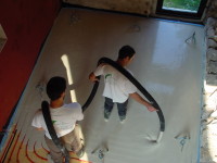 Coulage de la chape fluide / liquide